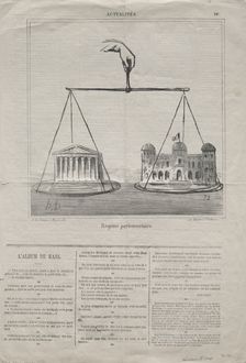Actualities (No. 10): Parliamentary Regime , 1870. Creator: Honoré Daumier (French, 1808-1879)
