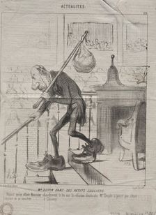 Actualities (No. 128): Mr. Dupin in his little shoes, 1850. Creator: Honoré Daumier (French, 1808-1879)