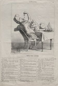 Actualities (No. 43): March without Lent, 1869. Creator: Honoré Daumier (French, 1808-1879)