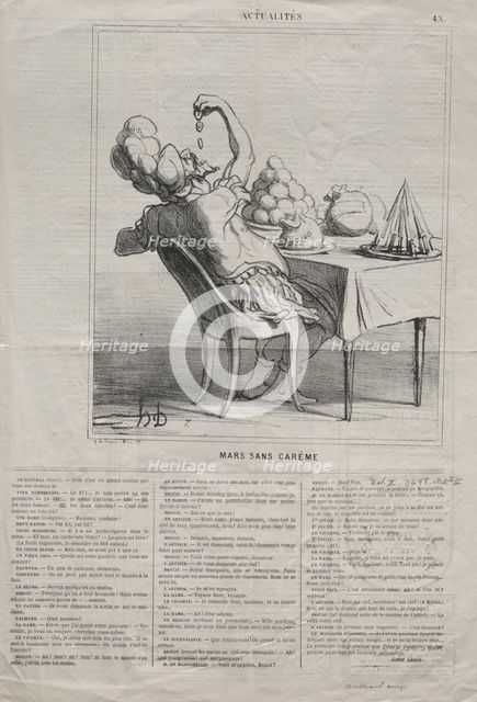 Actualities (No. 43): March without Lent, 1869. Creator: Honoré Daumier (French, 1808-1879).