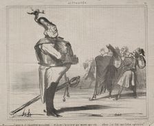 Actualities (No. 71): Why are they taking away my money..., 1854. Creator: Honoré Daumier (French, 1808-1879)