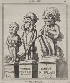 Actualities (plate 98): Statues of the future, 1868. Creator: Honoré Daumier (French, 1808-1879)