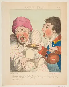 Acute Pain (Le Brun Travested, or Caricatures of the Passions), January 21, 1800. Creator: Thomas Rowlandson
