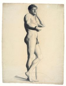 Academic Male Nude, 1877. Creator: Georges-Pierre Seurat