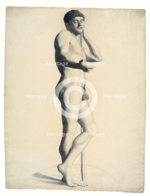 Academic Male Nude, 1877. Creator: Georges-Pierre Seurat.