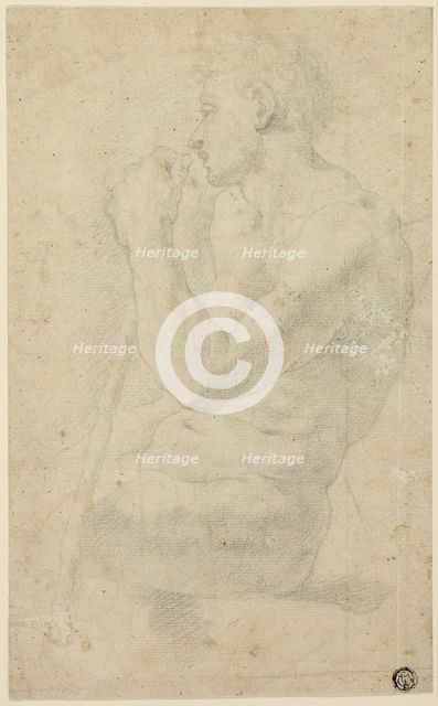 Academic Male Nude, c. 1570. Creator: Unknown.