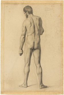 Academic Nude, Seen from the Back, 1862. Creator: Paul Cezanne