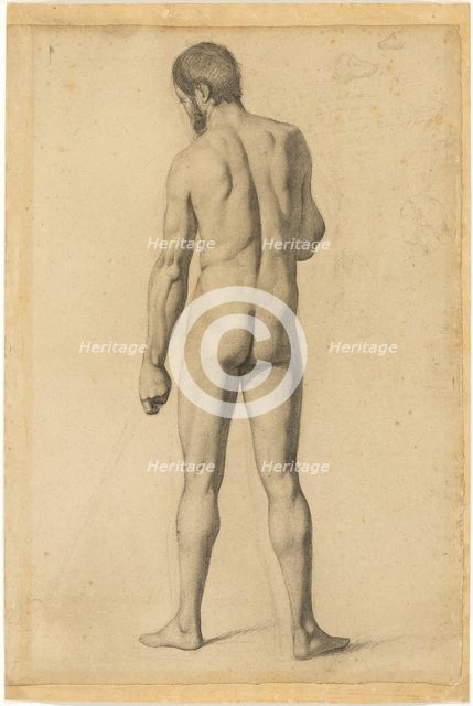 Academic Nude, Seen from the Back, 1862. Creator: Paul Cezanne.