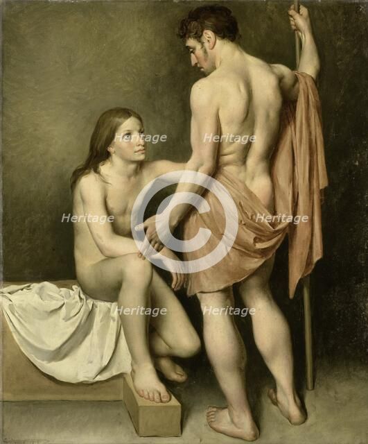Academic Study of a Man and a Woman, 1808. Creator: Wouter Mol.