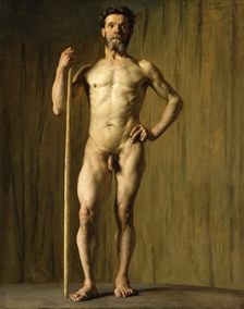 Academic study of a male nude, 1876. Creator: Pascal Adolphe Jean Dagnan-Bouveret