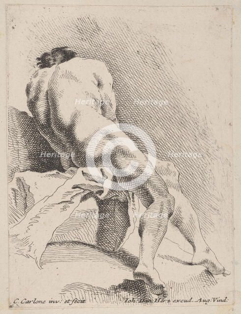 Academic Study, seen from the back, 1725-75. Creator: Carlo Innocenzo Carloni.