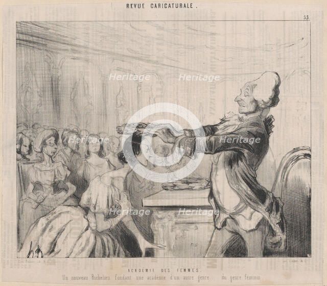 Académie des Femmes, 1843. Creator: Honore Daumier.