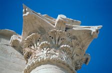 Acanthus capital, Temple of the Sun, Hatra (Al-Hadr), Iraq, 1977. Creator: Vivienne Sharp