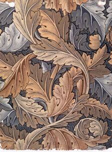 Acanthus wallpaper designed by William Morris, 1875. Creator: William Morris