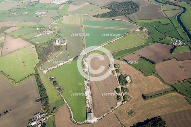 Acaster Malbis Airfield, former site of WWII battle headquarters, Acaster Marshes, N Yorkshire, 2018 Creator: Emma Trevarthen.