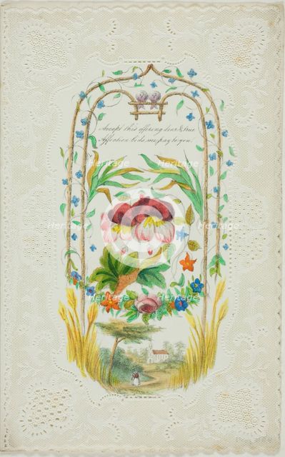 Accept this Offering (valentine), c. 1850. Creator: Joseph Addenbrooke.