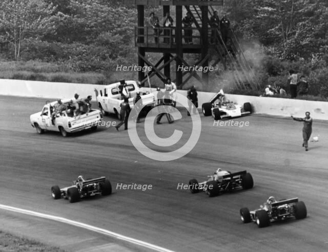 Accident at the Indianapolis 500, Indianapolis, Indiana, USA, 1974. Artist: Unknown