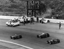 Accident at the Indianapolis 500, Indianapolis, Indiana, USA, 1974