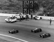 Accident at the Indianapolis 500, Indianapolis, Indiana, USA, 1974