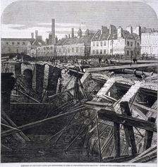 Accident in Farringdon Street, London, 1862. Artist: Anon