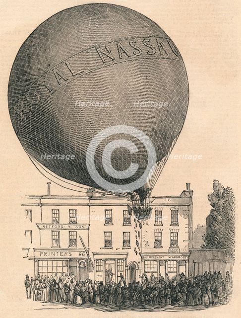 'Accident to the Nassau Balloon in the London-Road, on Wednesday', 1849. Creator: Unknown.