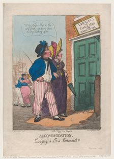 Accommodation, or Lodgings to Let at Portsmouth!!, June 30, 1808., June 30, 1808. Creator: Thomas Rowlandson