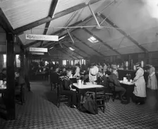 Accomodation for American soldiers, Eagle Hut, Aldwych, London, January 1918. Artist: H Bedford Lemere