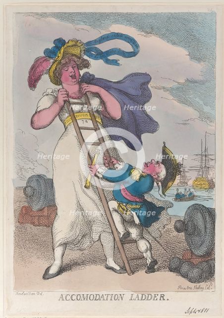 Accomodation Ladder, September 1, 1811., September 1, 1811. Creator: Thomas Rowlandson.