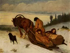 Accompanying the dead 1865, (1965). Creator: Vasily Perov