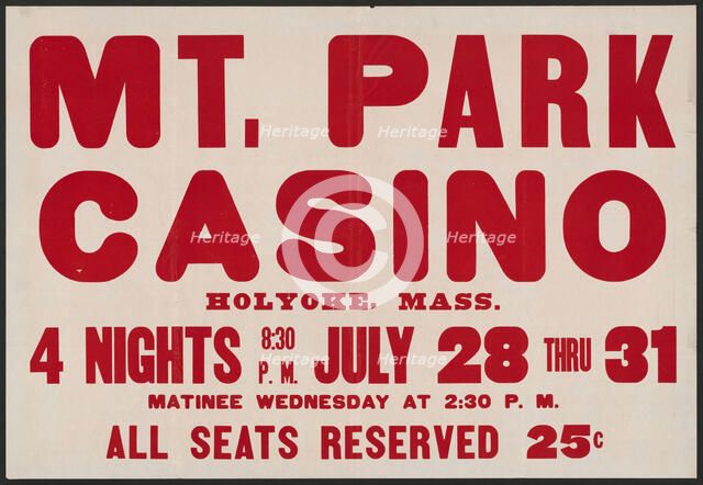 According to Finkenstein, Holyoke, MA, [193-]. Creator: Unknown.