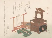 Accoutrements for a Bride From the Spring Rain Collection (Haru..., probably 1816 (Year of the Rat). Creator: Shinsai