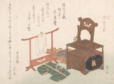 Accoutrements for a Bride From the Spring Rain Collection (Haru..., probably 1816 (Year of the Rat). Creator: Shinsai