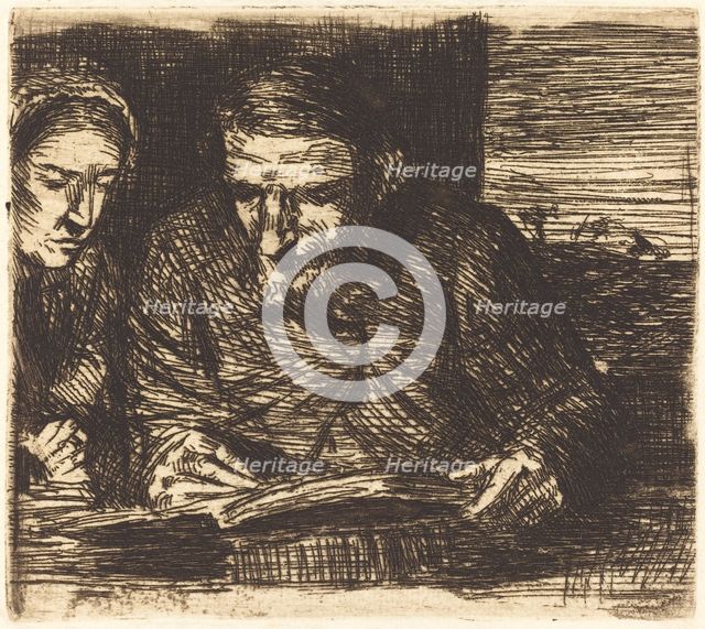 Account Book (Le livre de comptes). Creator: Alphonse Legros.