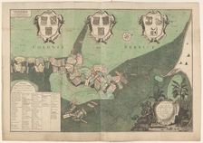 Accurate Map of the state and the course of Rio de Berbice..., 1742. Creators: Jan Daniel Knapp, Hendrik de Leth