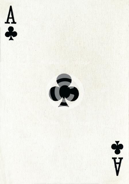 Ace of Clubs from a deck of Goodall & Son Ltd. playing cards, c1940. Artist: Unknown.