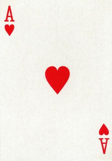 Ace of Hearts from a deck of Goodall & Son Ltd. playing cards, c1940