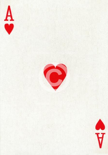 Ace of Hearts from a deck of Goodall & Son Ltd. playing cards, c1940. Artist: Unknown.