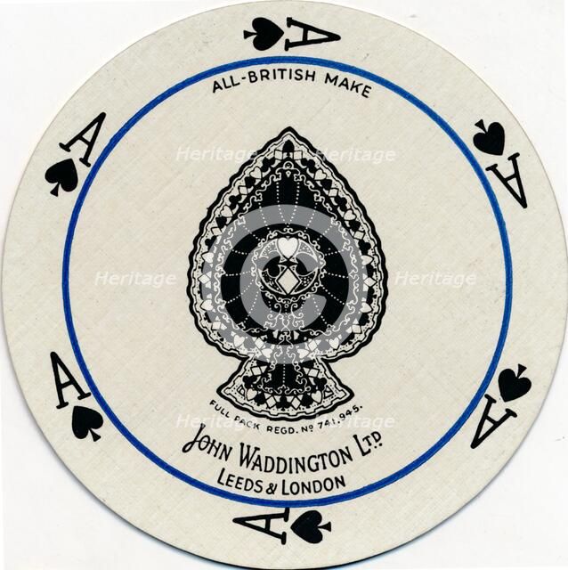 'Ace of Spades', c1929. Artist: Unknown.