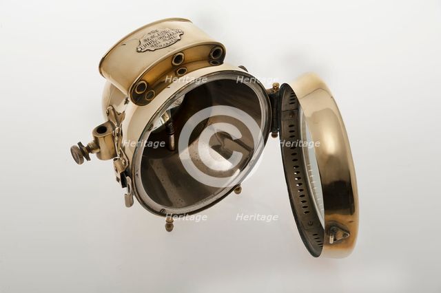 Acetylene gas headlamp from 1904 Daimler. Creator: Unknown.