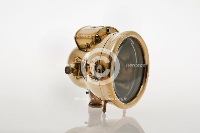 Acetylene gas headlamp from 1904 Daimler. Creator: Unknown.