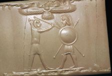 Achaemenid cylinder-seal impression referring to the Greek wars