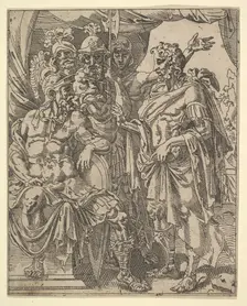 Achior Pleading with Holofernes for the Israelites, from The Story of Judith and Holofernes. Creator: Dirck Volkertsen Coornhert