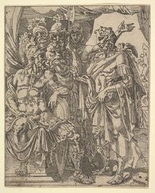 Achior Pleading with Holofernes for the Israelites, from The Story of Judith and Holofernes. Creator: Dirck Volkertsen Coornhert
