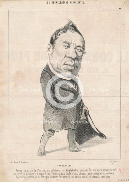 Achille Tenaille de Vaulabelle, 19th century. Creator: Honore Daumier.