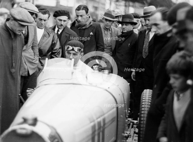 Achille Varzi in a Bugatti T51, winner of the Monaco Grand Prix, 1933. Artist: Unknown