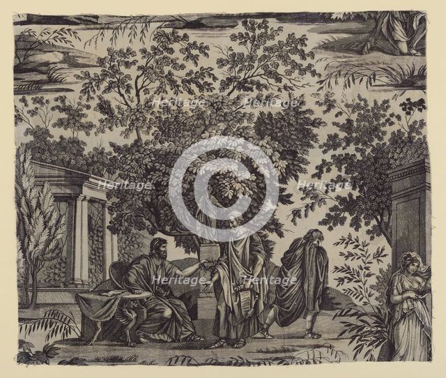 Achille reconnu par Ullysse (Achilles Recognized by Ulysses) (Furnishing Fabric), Nantes, c.1798. Creator: Favre-Petitpierre et Cie.