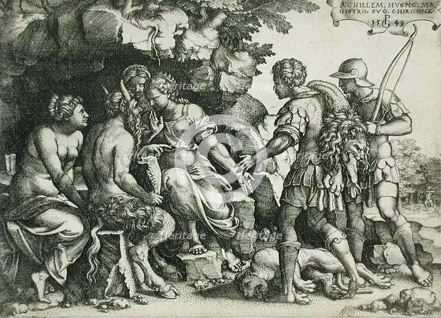 Achilles and Chiron (?), 1543. Creator: Georg Pencz.