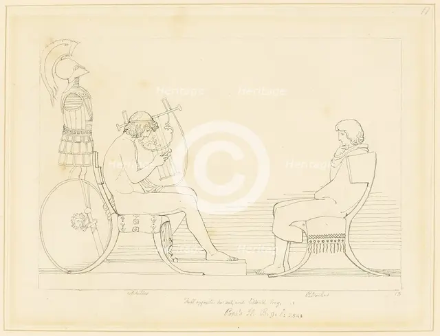 Achilles and Patroclus, n.d. Creator: John Flaxman.
