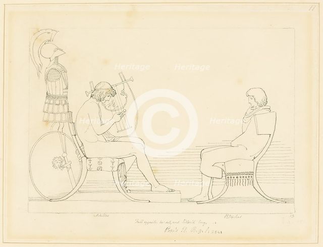 Achilles and Patroclus, n.d. Creator: John Flaxman.