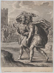 Achilles and Priam, in conversation outside of Troy, ca. 1644-66. Creator: Lucas Vorsterman II